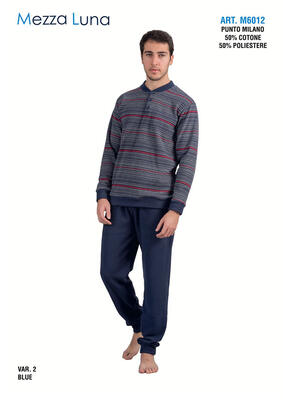 PIGIAMA UOMO M/L M6012 Tellini S.r.l. Ingrosso Abbigliamento